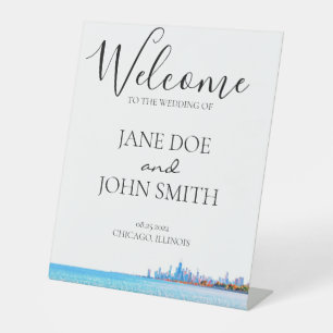 Chicago Skyline Pedastal Sign Sockelschild