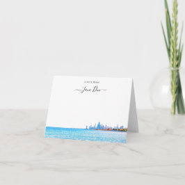 Chicago Skyline Personalisierte Note Card Dankeskarte