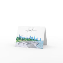 Chicago Skyline Personalisierte Note Card