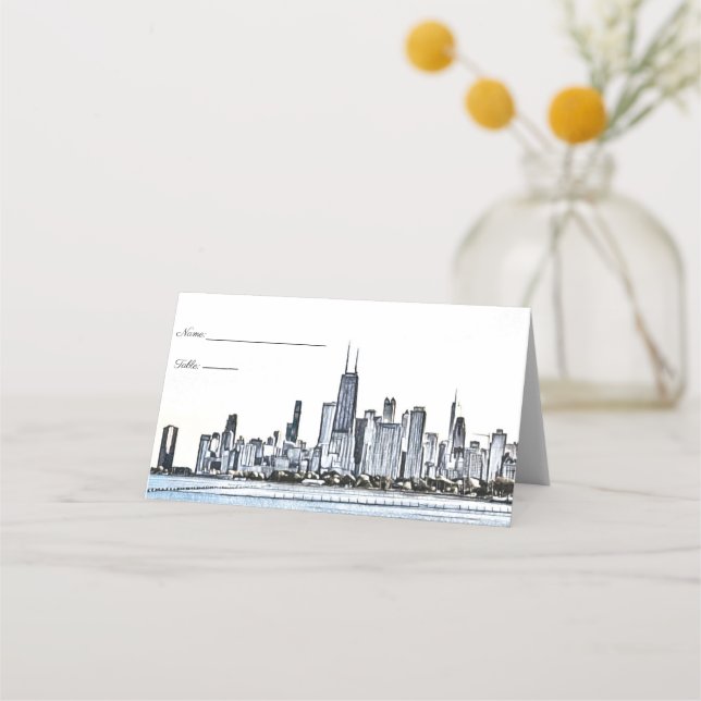 Chicago Skyline Platzkarten (Vorderseite)
