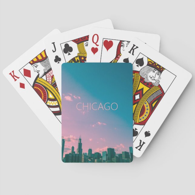 Chicago Skyline Playing Card Spielkarten (Rückseite)