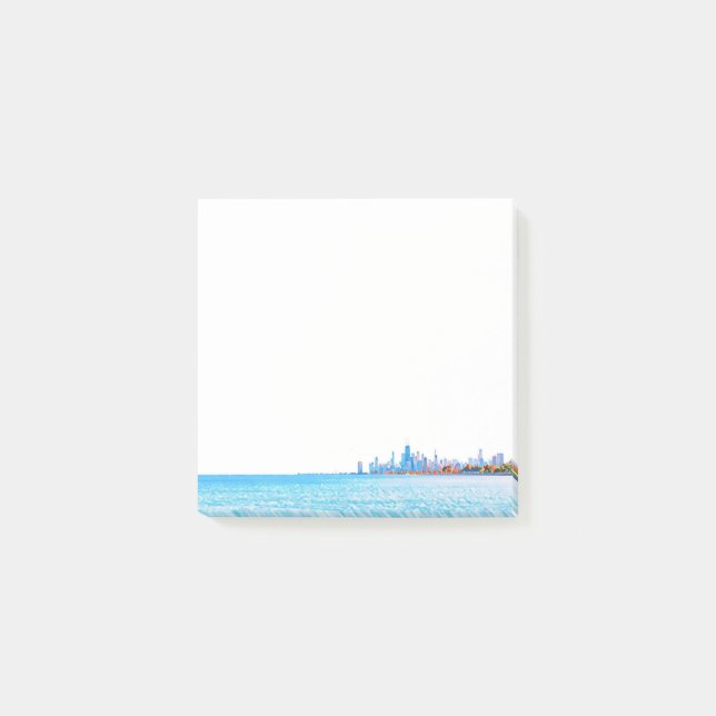 Chicago Skyline Post-it Notes Klebezettel (Vorderseite)