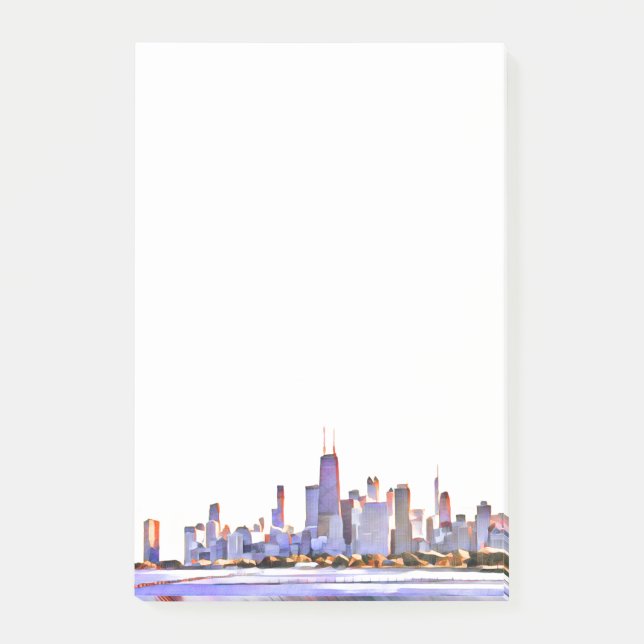 Chicago Skyline Post-it-Notes Post-it Klebezettel (Vorderseite)