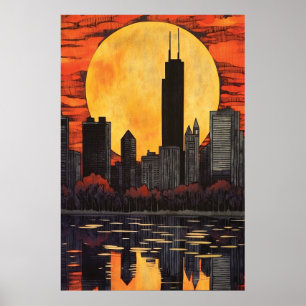 Chicago, Skyline, Poster