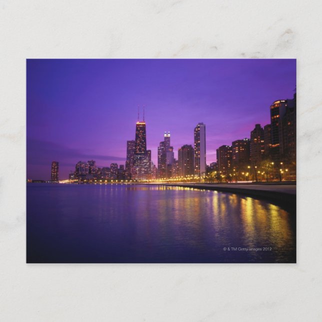 Chicago Skyline Postkarte (Vorderseite)