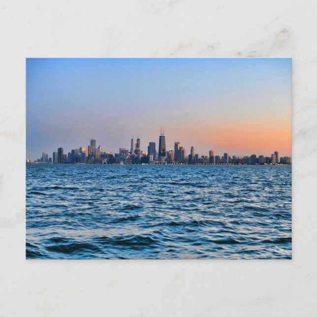 Chicago-Skyline Postkarte (Vorderseite)