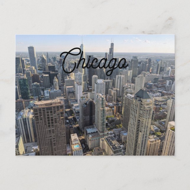 Chicago Skyline Postkarte (Vorderseite)
