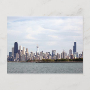 Chicago Skyline Postkarte