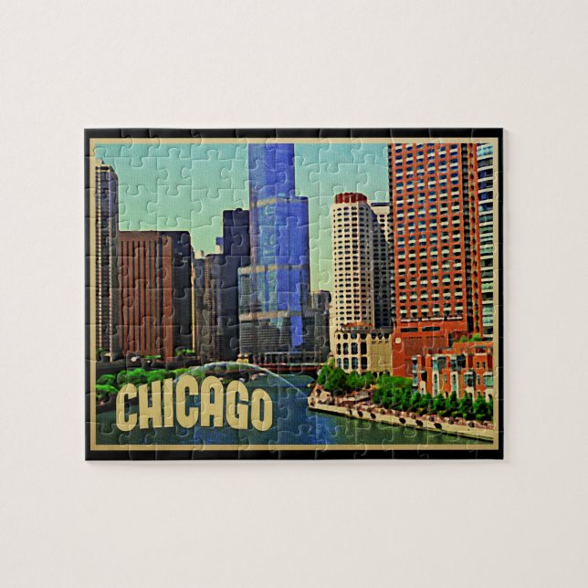 Chicago Skyline Puzzle (Horizontal)