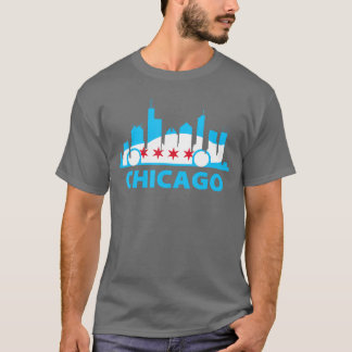 Chicago Skyline Race Shirt Chicago Flag