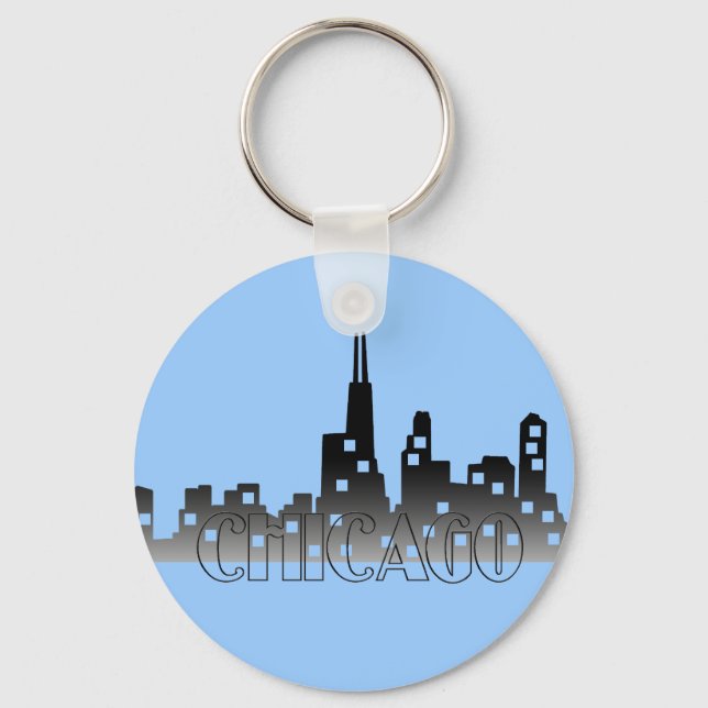 CHICAGO-Skyline Schlüsselanhänger (Vorderseite)