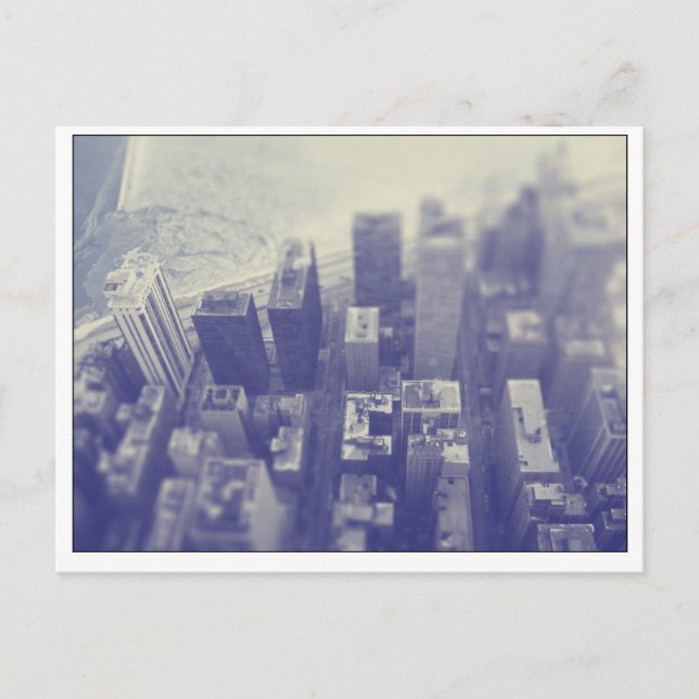 Chicago Skyline Seeblick Postkarte (Vorderseite)