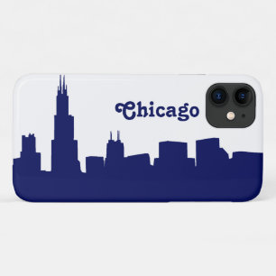 Chicago Skyline Silhouette Blau Case-Mate iPhone Hülle