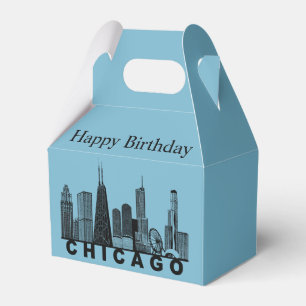 Chicago-Skyline-Silhouette  Geschenkschachtel