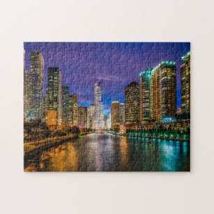 Chicago Skyline Summer Foto Puzzle