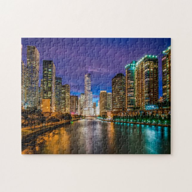 Chicago Skyline Summer Foto Puzzle (Horizontal)