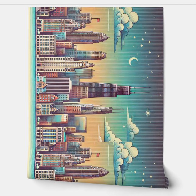 Chicago Skyline Tapete (Abrollen)
