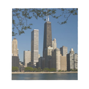 Chicago Skyline und Lake Michigan, Lake Shore Notizblock