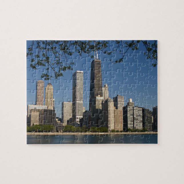 Chicago Skyline und Lake Michigan, Lake Shore Puzzle (Horizontal)