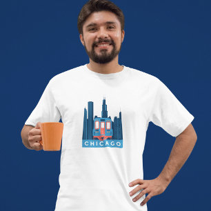Chicago Skyline Vintage Reise T-Shirt