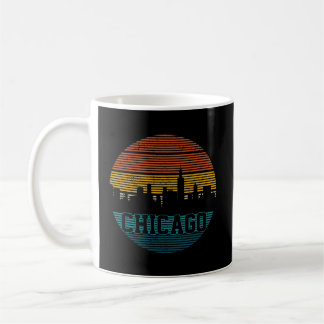 Chicago Skyline Vintage Retro Illinois Pride Gift Kaffeetasse