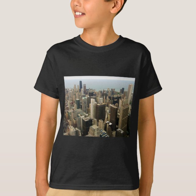 Chicago-Skyline von Sears Turm jetzt Willis T-Shirt (Vorderseite)