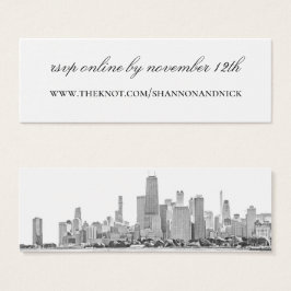 Chicago Skyline Wedding Website Enclosure Card