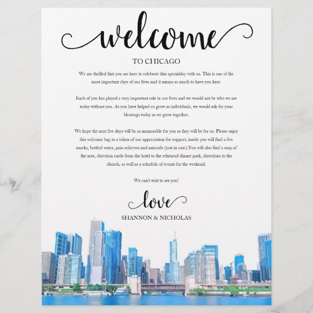 Chicago Skyline Weekend Begrüßungsreise (Vorderseite)