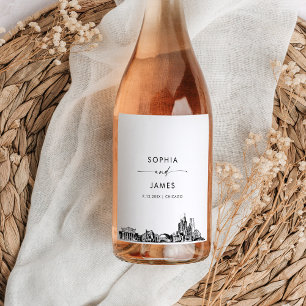 Chicago Skyline Weinetikett