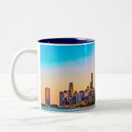 Chicago Skyline Zwei-Tone-Kaffee-Tasse Zweifarbige Tasse