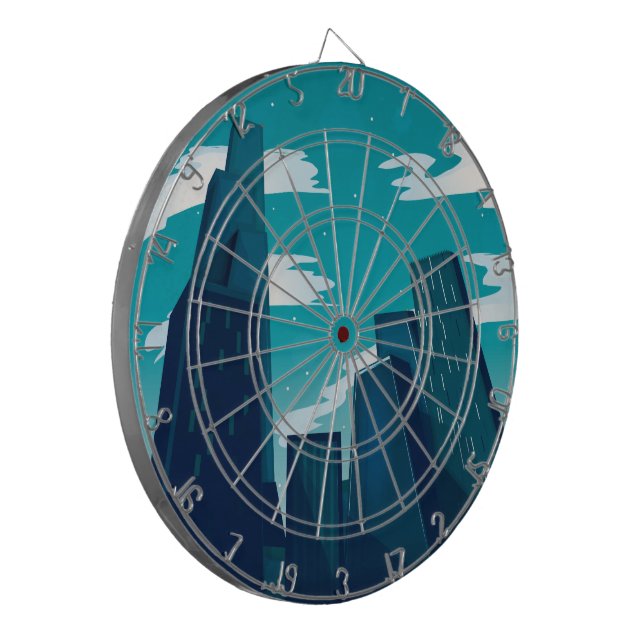 Chicago Skyscrapers Dartscheibe (Vorderseite Links)