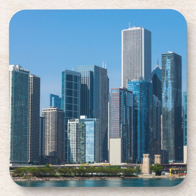 Chicago Skyscrapers Getränkeuntersetzer (Vorderseite)