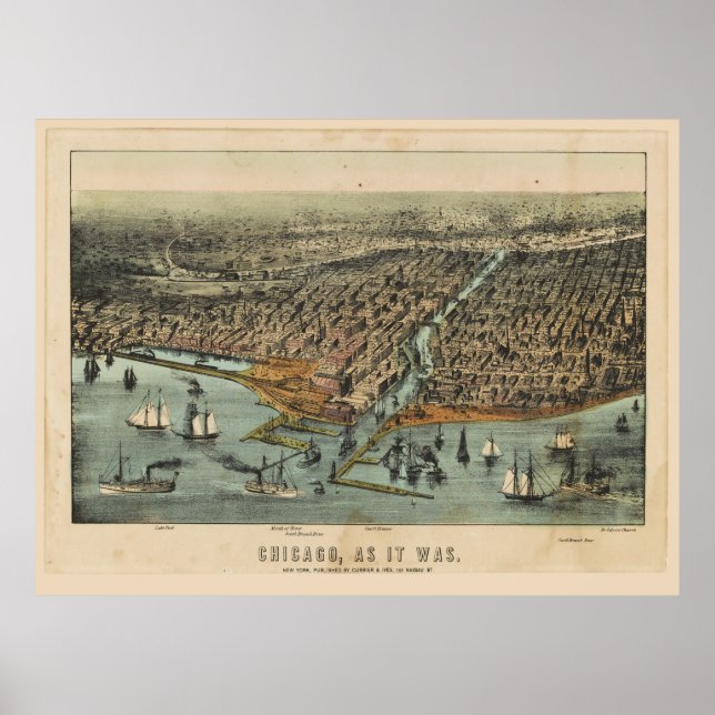 Chicago, so wie es war. Vor dem großen Feuer in Ch Poster (Vorne)