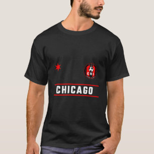 Chicago Soccer Jersey Mini Abzeichen Fire Red Deep T-Shirt