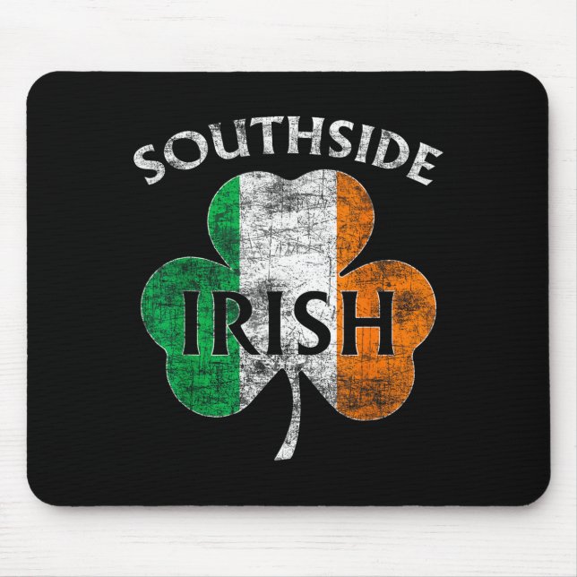 Chicago Southside Irische Flagge St. Patrick's Day Mousepad (Vorne)