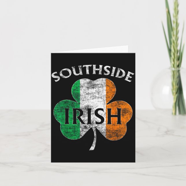 Chicago Southside Irish Flag St. Patrick's Day  Karte (Vorderseite)