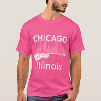 Chicago Souvenir Men Illinois Gift Music Electric T-Shirt