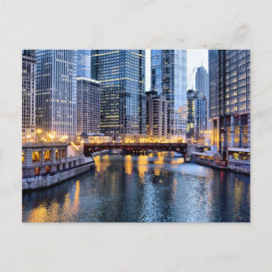 Chicago spiegelt postkarte