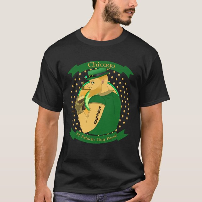 Chicago St Patrick s day Parade Leprechaun Irish T-Shirt (Vorderseite)