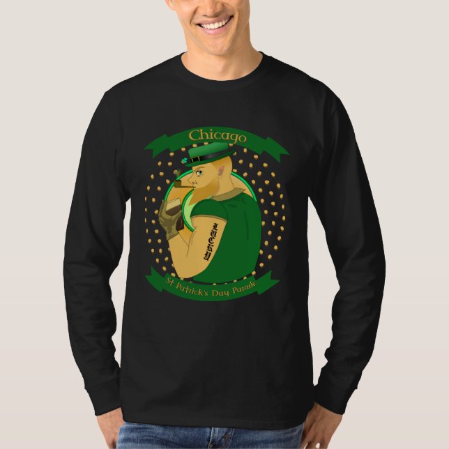 Chicago St Patrick s day Parade Leprechaun Irish T-Shirt (Vorderseite)