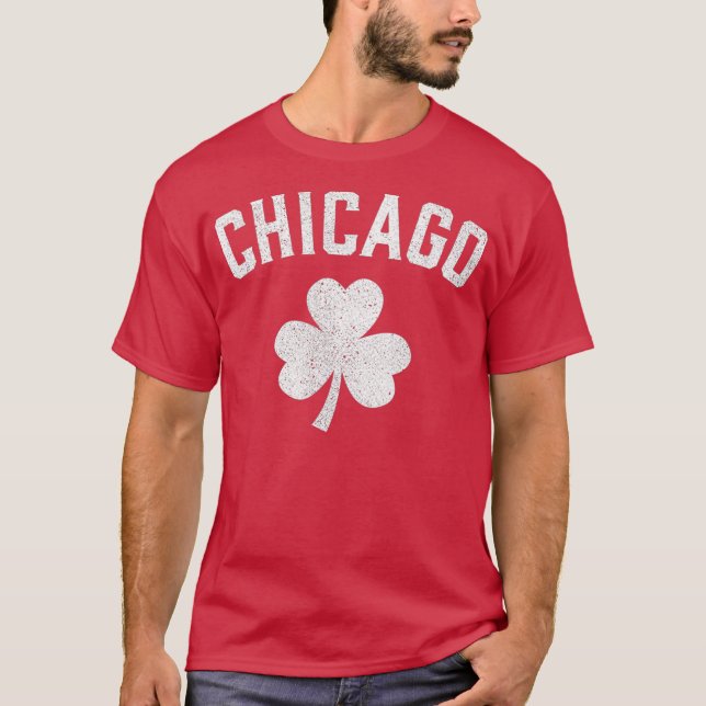 Chicago St Patricks Day Pattys Day Kleeblatt T-Shirt (Vorderseite)