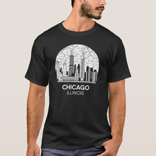 Chicago Stadt Illinois T-Shirt (Vorderseite)