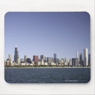 Chicago-Stadt-Skyline mit Michigansee 2 Mousepad