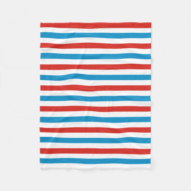 Chicago Stadt USA Amerika Flagge Streifen Muster b Fleecedecke (Vorderseite)