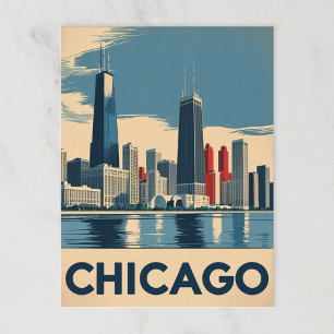 Chicago-Stadtansicht Postkarte