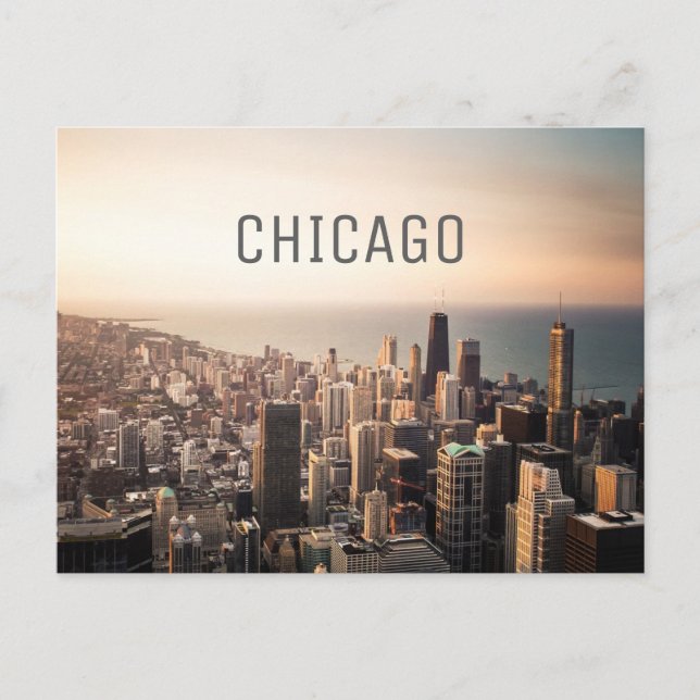 Chicago-Stadtbild Postkarte (Vorderseite)
