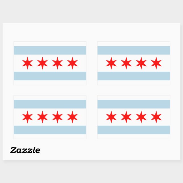 Chicago-Stadtflagge individuelle Aufkleber (Blatt)