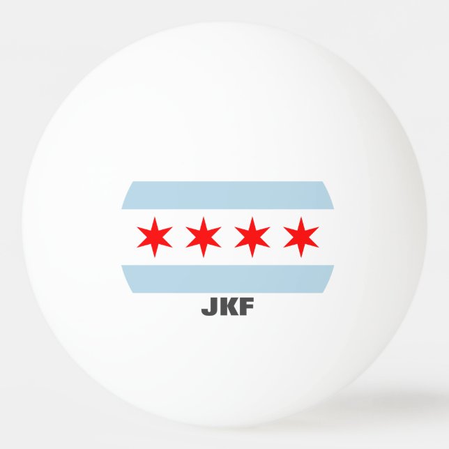 Chicago-Stadtflaggen-Klingeln pong Ball für Tischtennisball (Vorderseite)