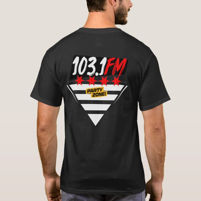 Chicago Stars Party Zone 103.1 FM Logo T-Shirt (Rückseite)