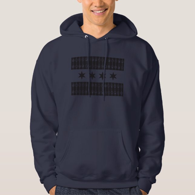 Chicago Stars repräsentieren Männergestänge Hoodie (Vorderseite)